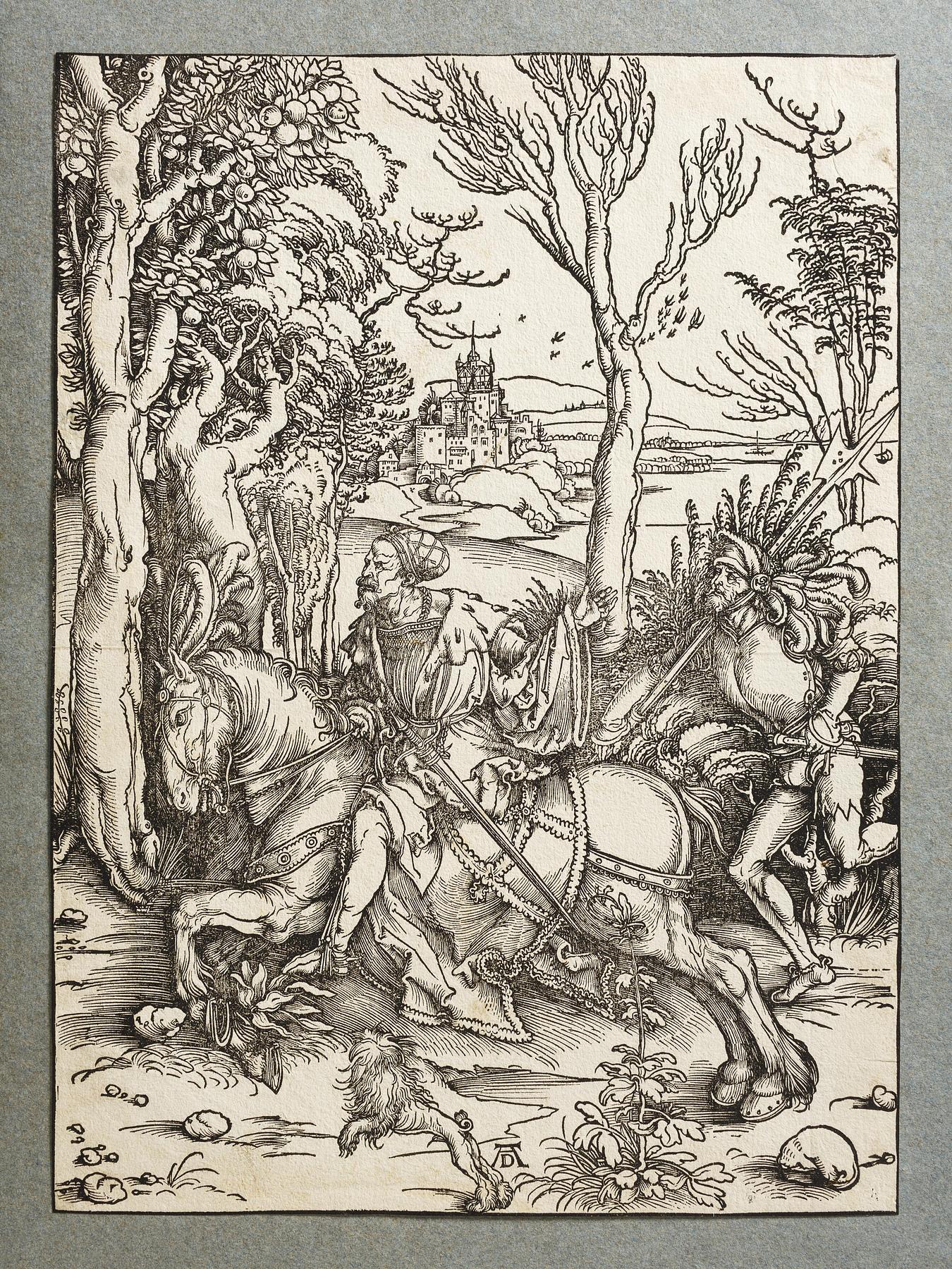 The Knight on Horseback and the Lansquenet, E213