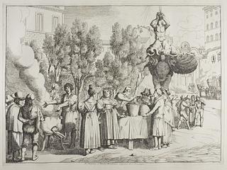 E977,17 The Fritelle-Seller at Piazza Barberini on St Josef's Day March 19