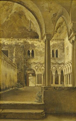 B271 The Courtyard of the Franciscan Monastery by Amalfi