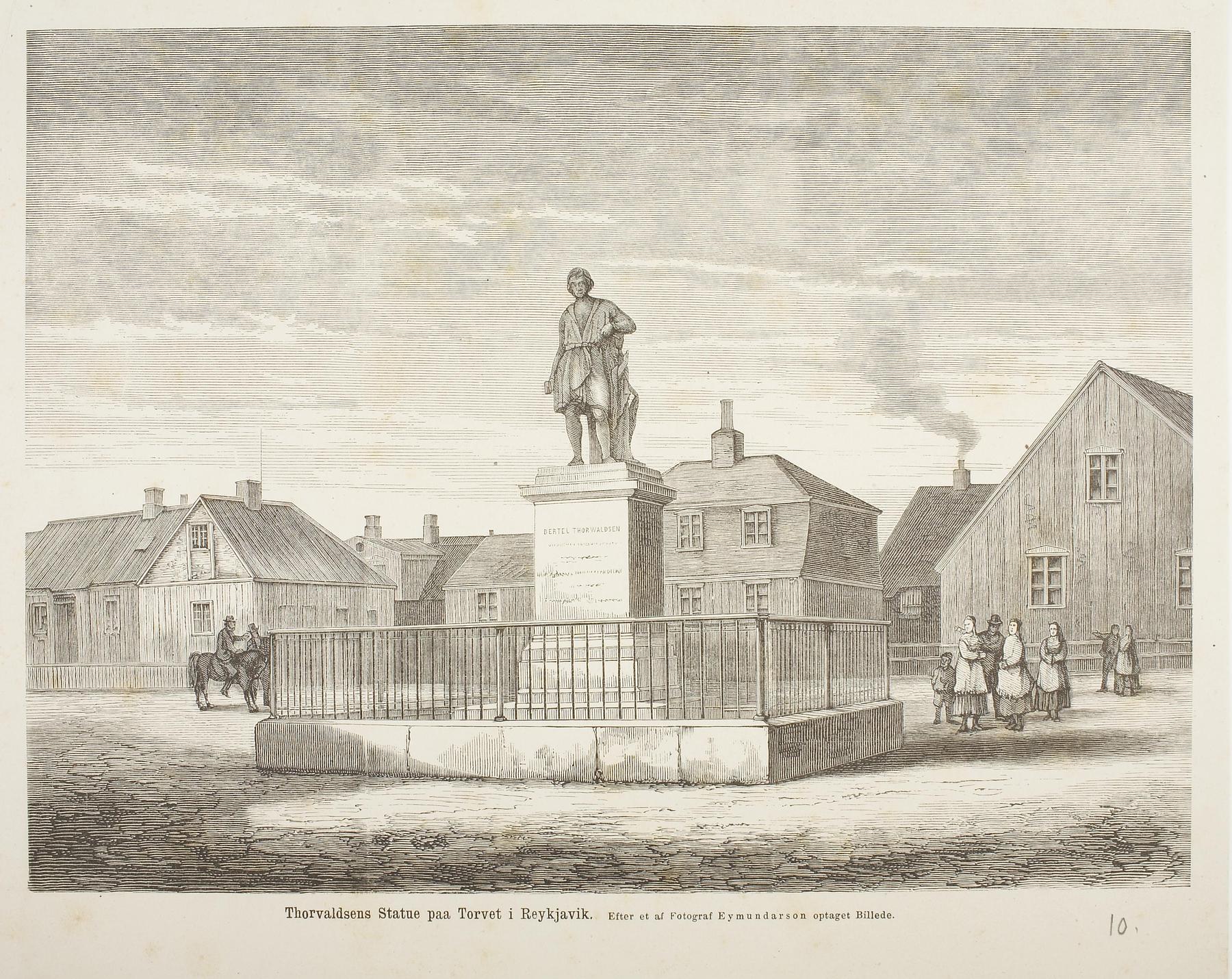 The Square in Reykjavik with the Statue of Bertel Thorvaldsen with the Goddess of Hope, E2133