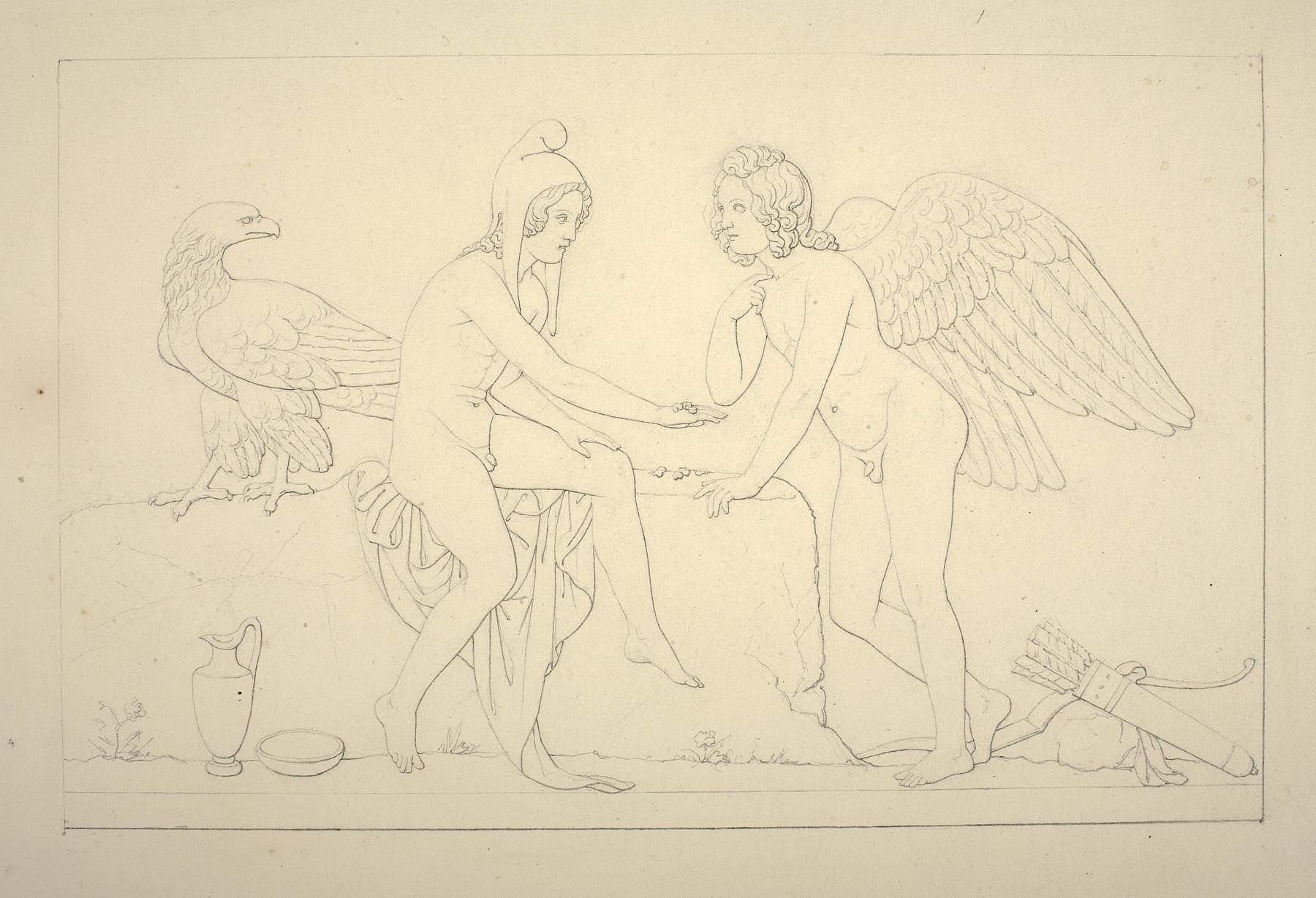 Amor og Ganymedes kaster terninger, D245