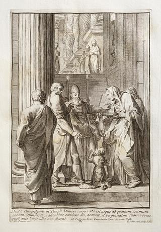 E328,4 Anna and Mary in the Temple in Jerusalem