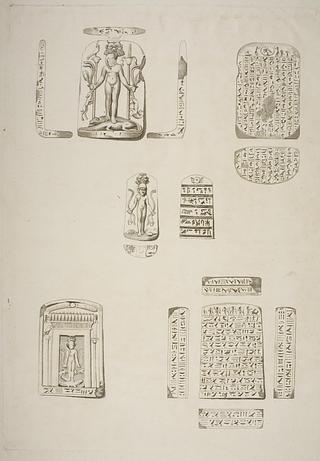 E1424 Relieffer med figurer og hieroglyffer