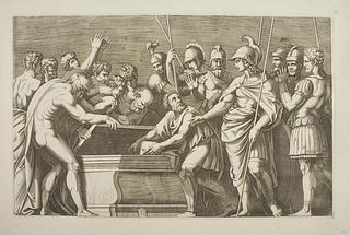 E1912 Alexander den Store sørger for, at Homers Illiade bliver lagt i Darius' skrin