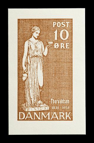 E2372 Prøvetryk af udkast til et dansk frimærke med Thorvaldsens Hebe
