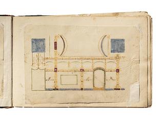 D1827,9 Ceiling decoration in Pompeiian style