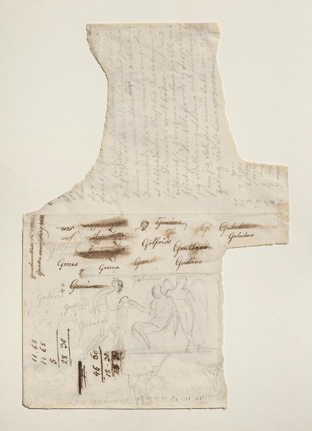 Den døende Johann Philipp Bethmann-Hollweg rækkes en æreskrans af sin bror, C145v