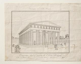 C123v Frontispiece. Note by Thorvaldsen