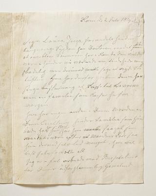 C358v Letter from Thorvaldsen for Herman Schubart