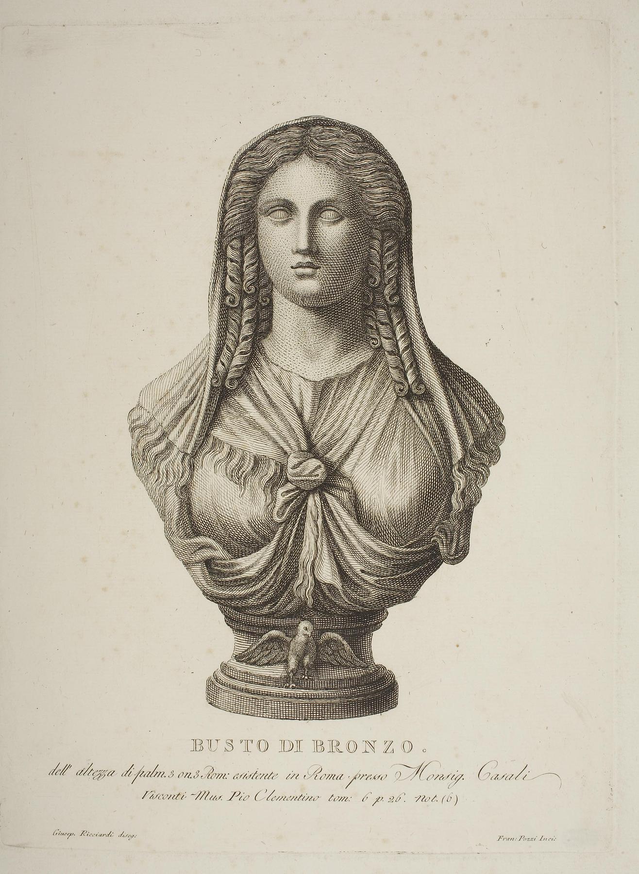 Bronzebuste af romersk kvinde, E1451