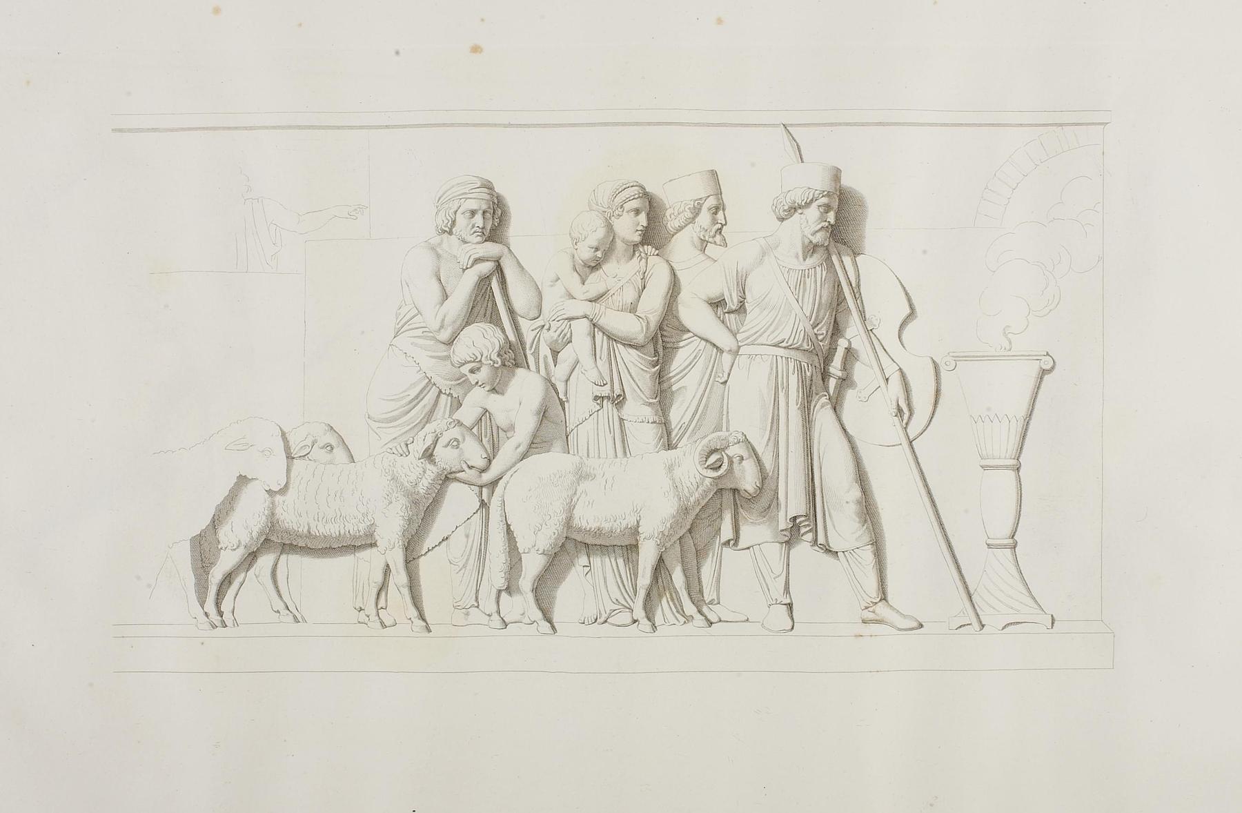 Warriors on their Guard and a Shepherd Family by the Town Gate, E33,14