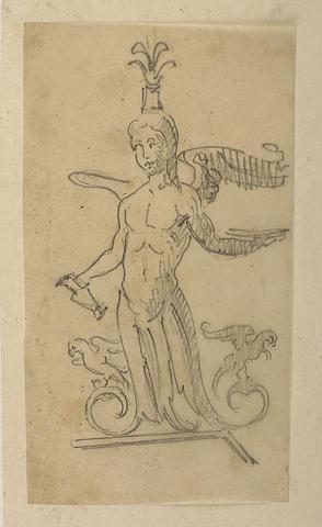 D1827,15 Ornamental harpyie (?) figur