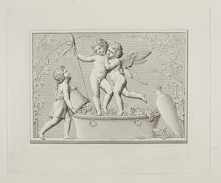 E32p Cupid and Bacchus Stomp Grapes, Autumn