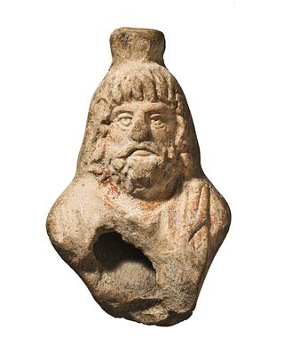 H1241 Lamp handle in the shape of a bust of Serapis