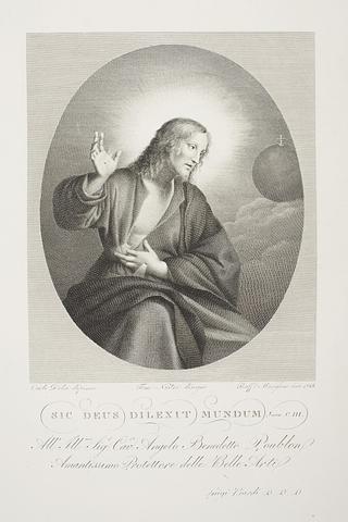 E856 Sic Deus dilexit mundum (Kristus omgivet af skyer viser sine sår)