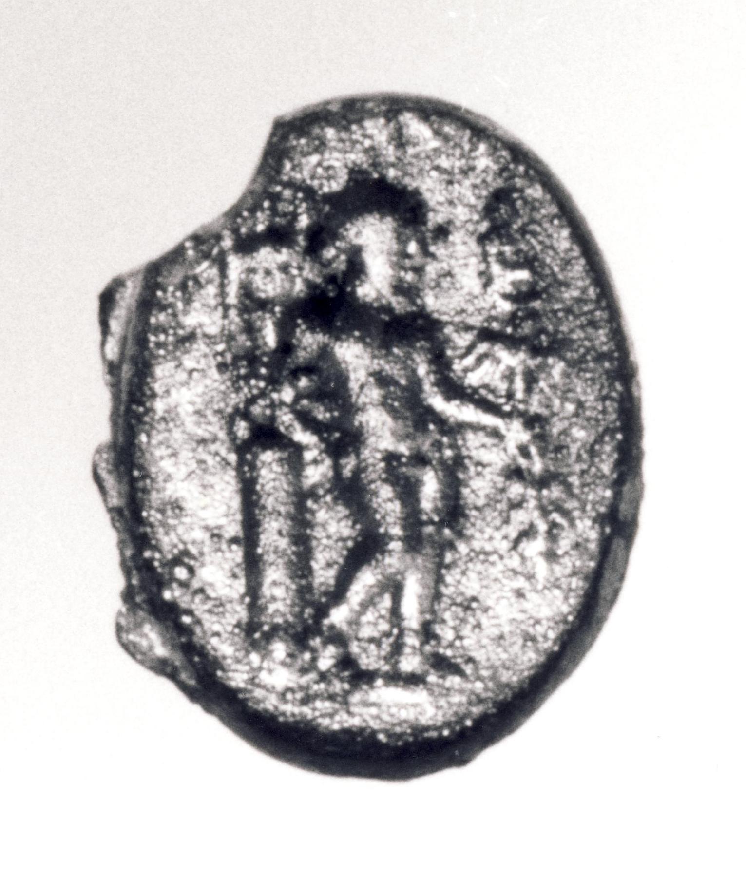 Apollon med laurbærgren, heroldstav og trefod, I687