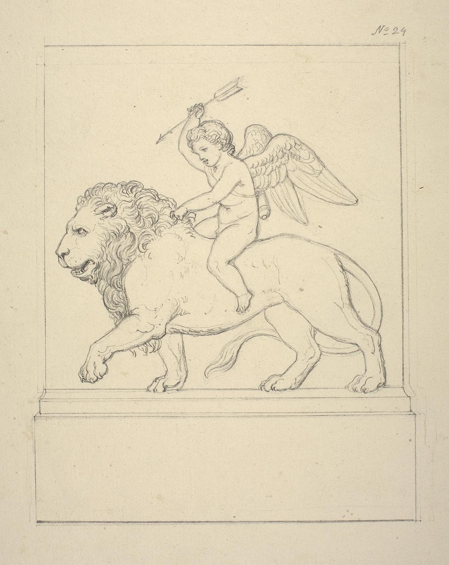 Cupid Riding on a Lion, D171