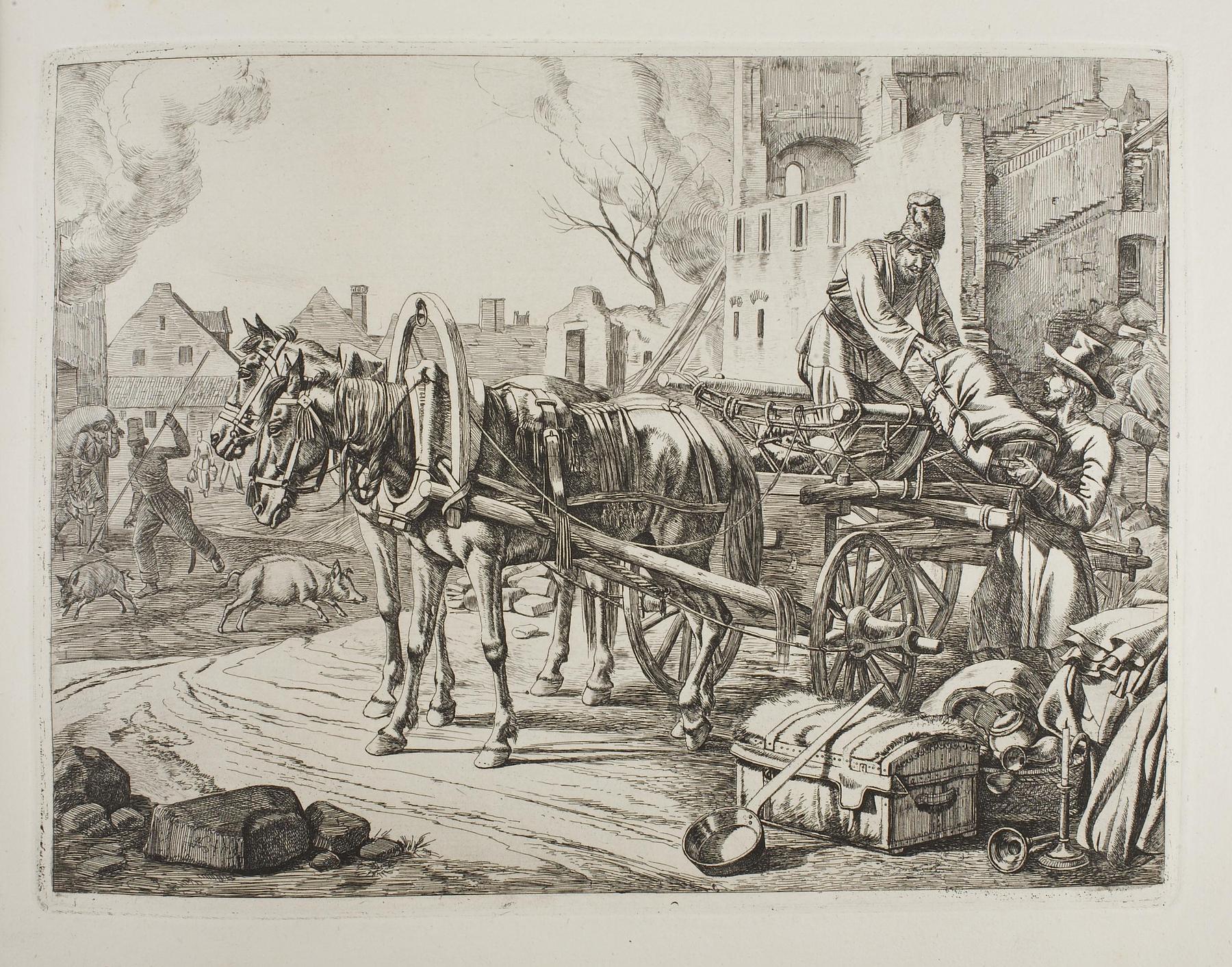 Cossacks Plundering in a Town, E721,4