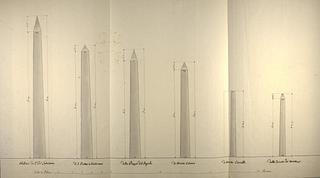 D1158 Seks obelisker, opstalt