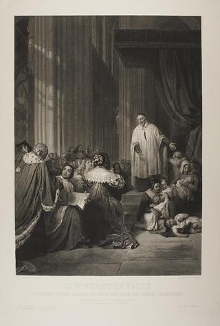 E979 Saint Vincent de Paule Preaching before the Court of Louis 13