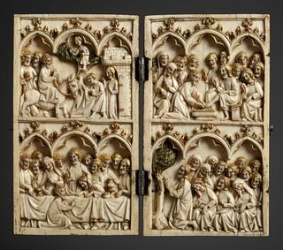 G54 Diptych: The Entry into Jerusalem. The Last Supper. The Washing of the Feet. The Agony in the Garden. Madonna and Child. The Crucifixion