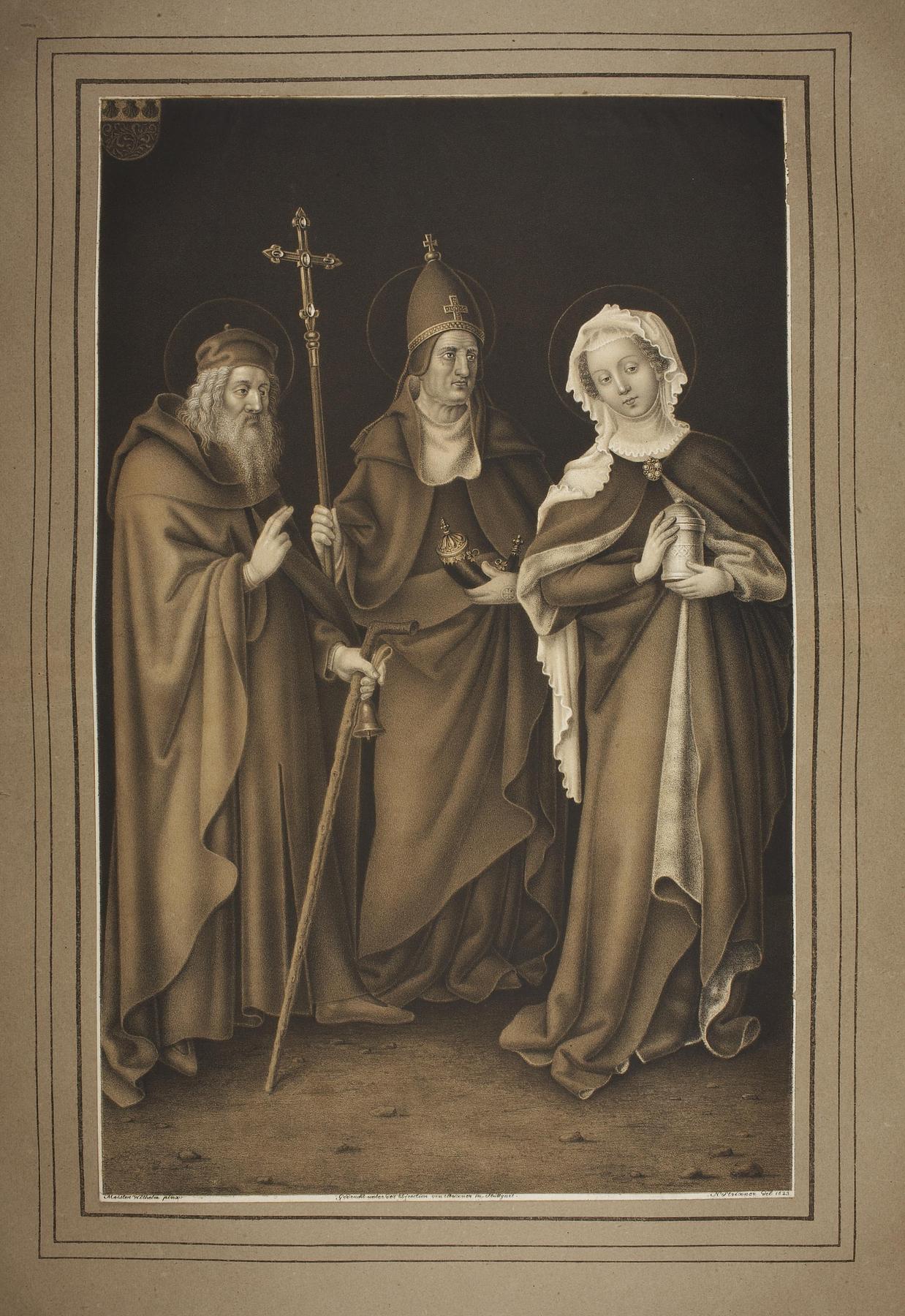 Saint Anthony the Hermit, Pope Cornelius and Mary Magdalene, E1225