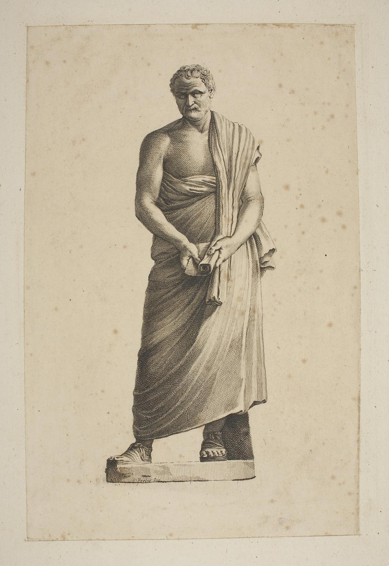 Skulptur forestillende Demosthenes, E1458