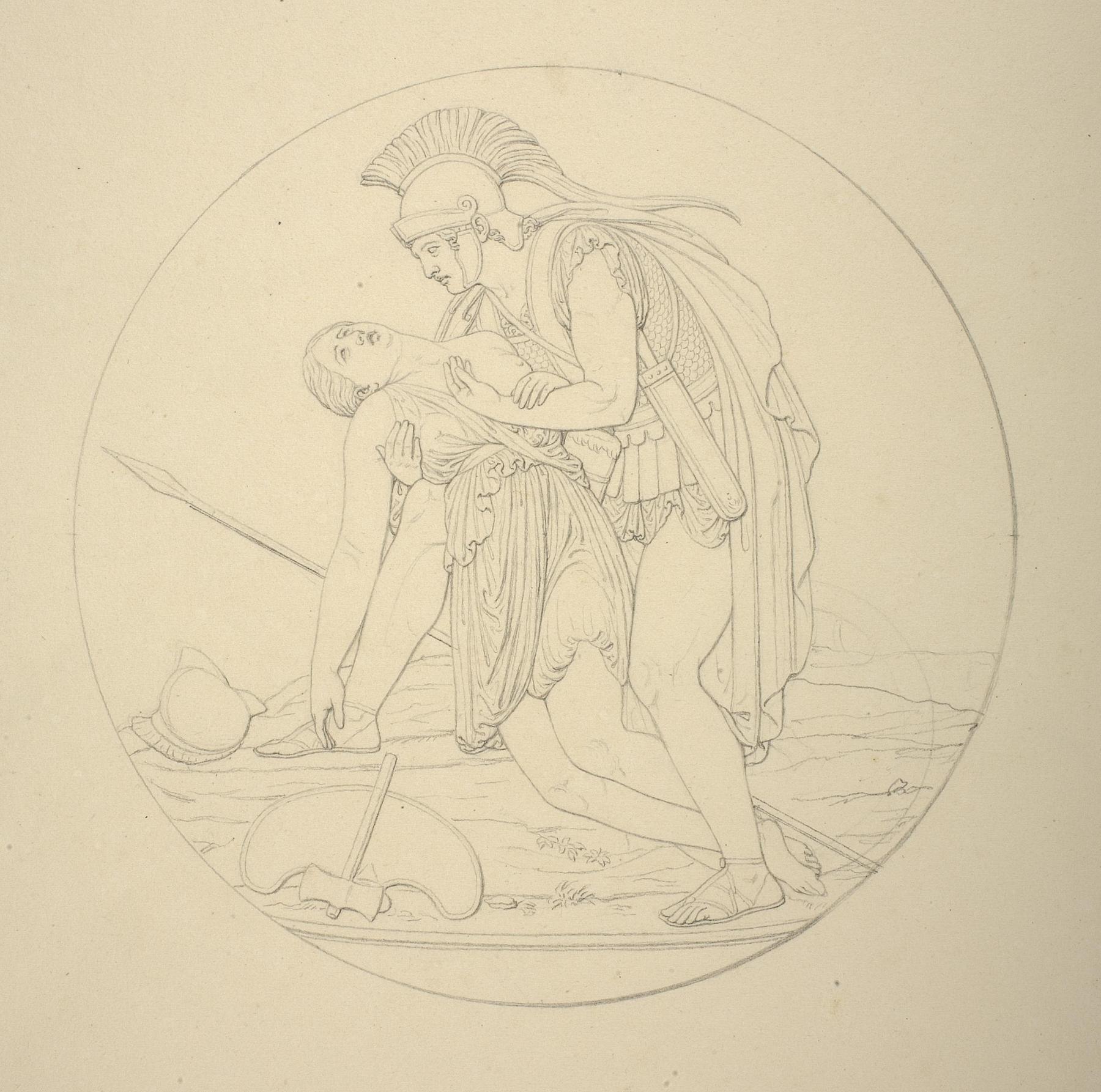 Achilleus med den døde Penthesilea, D299