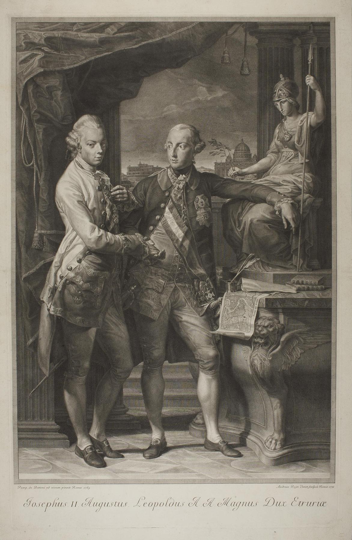 Den hellige romerske kejser Joseph 2. og storhertug Leopold af Toscana, E999