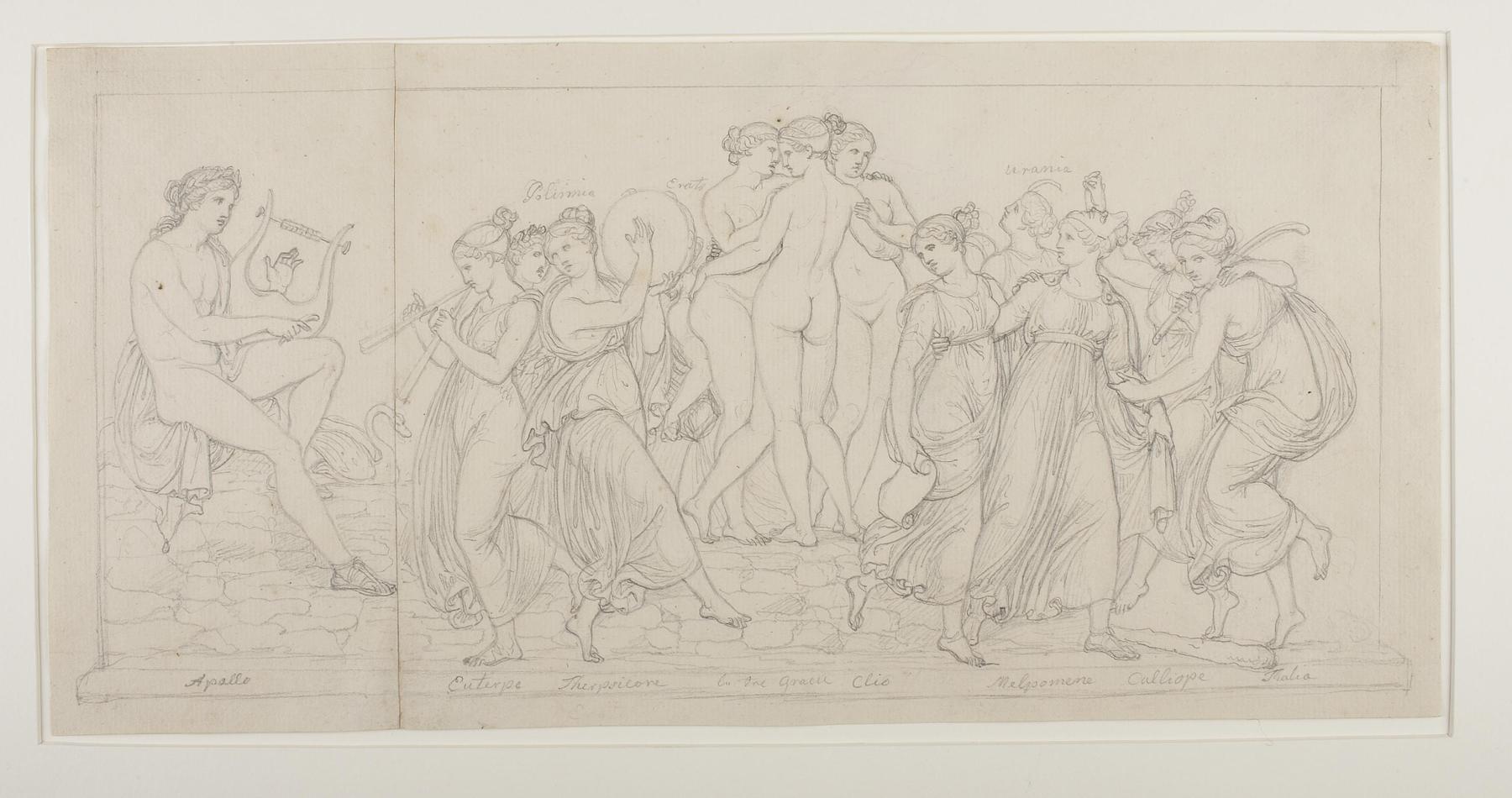 The Muses Dancing around the Graces, C39r