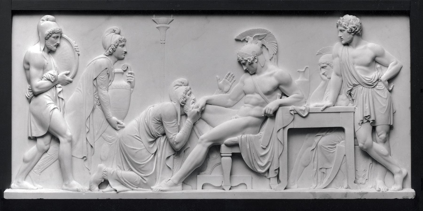 Priamos bønfalder Achilleus om Hektors lig, AX680