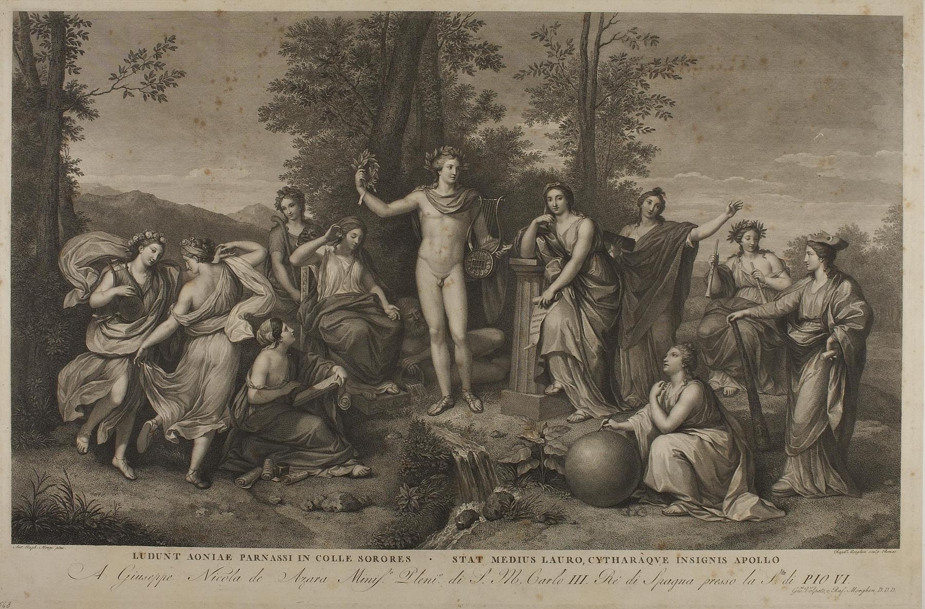 Apollo og muserne på Parnasset, E869