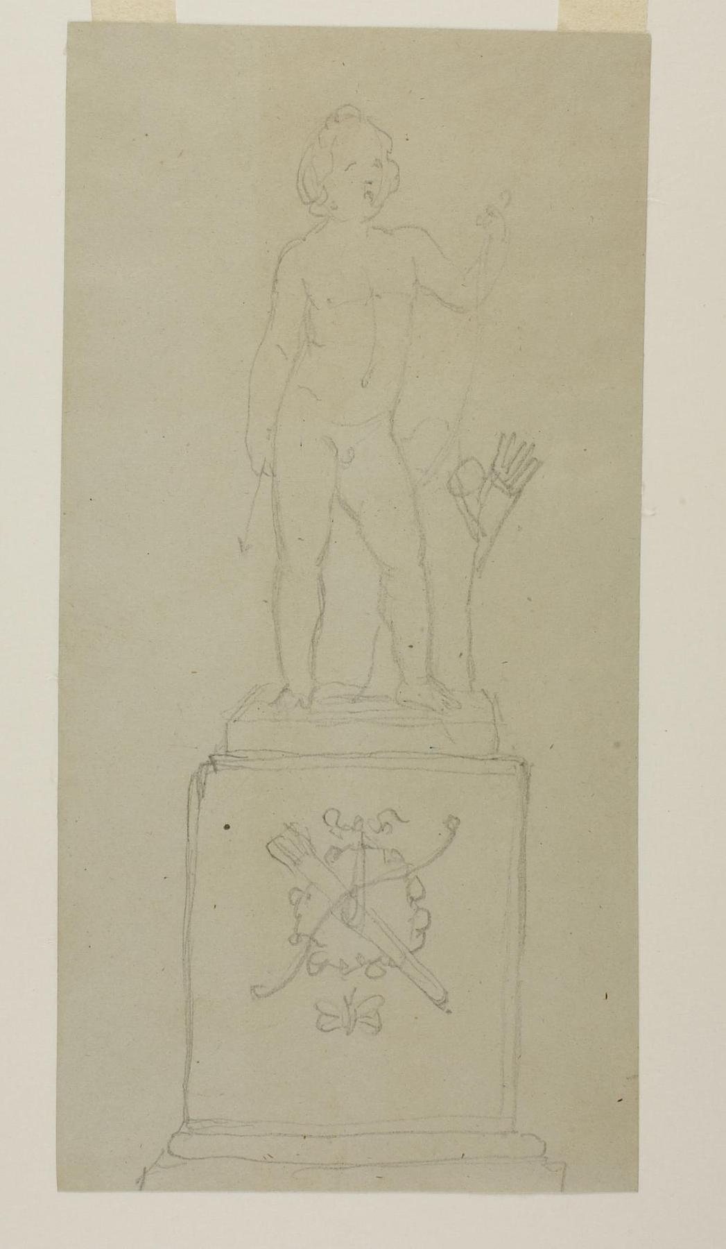 Cupid with His Bow Standing on a Plinth, C1081