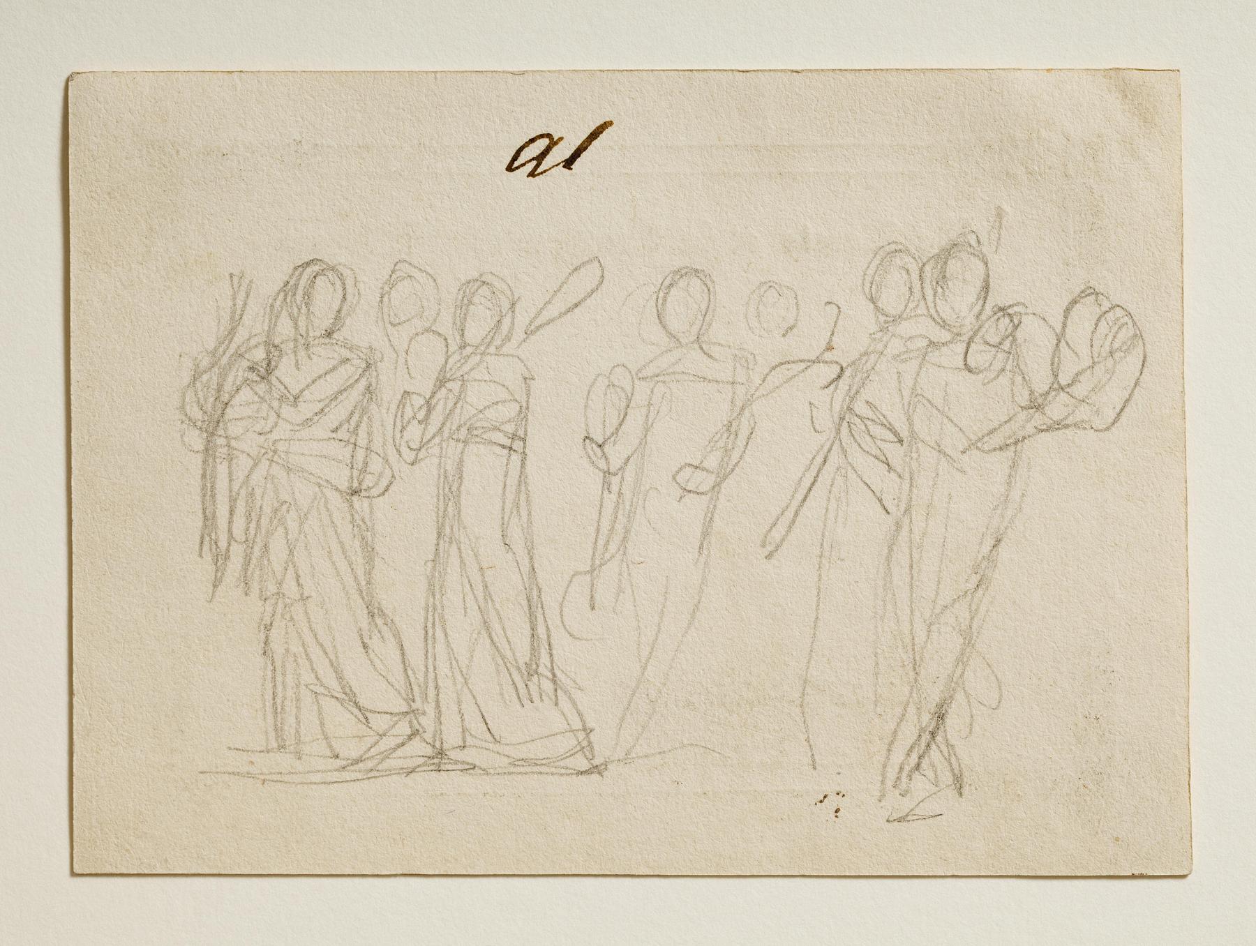 Groups of Muses for The Procession to Parnassus, C394r