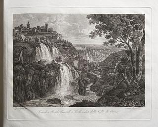 E466,10 The Grand and Small Waterfalls at Tivoli by Villa di Orazio