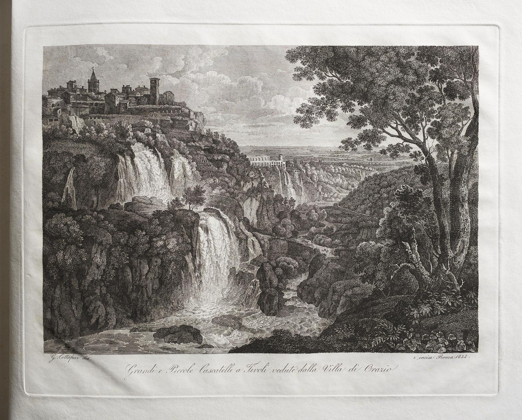 The Grand and Small Waterfalls at Tivoli by Villa di Orazio, E466,10