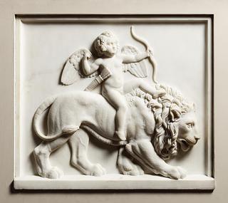 A389 Cupid Riding on a Lion