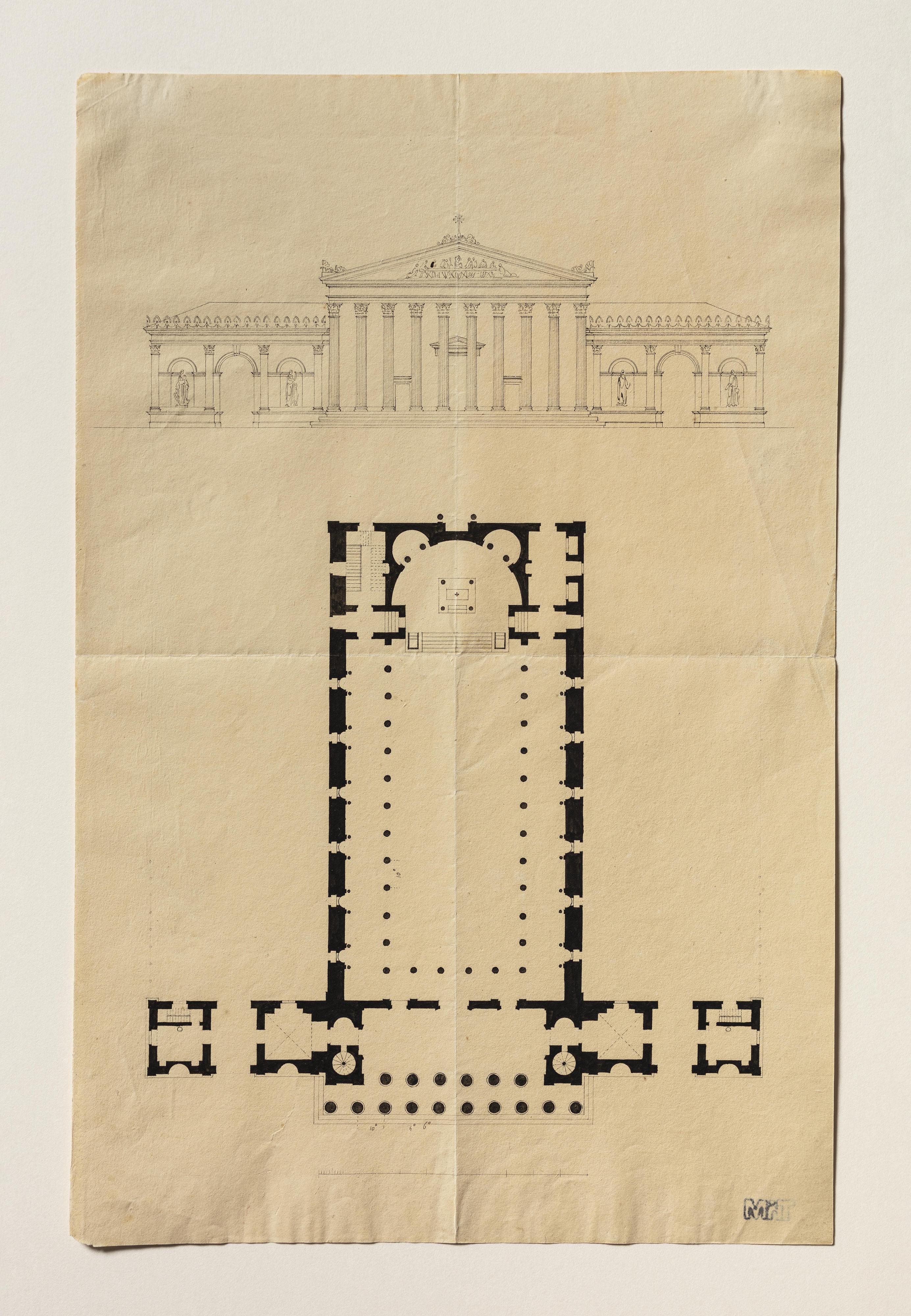 Church with a Basilica's Shape, Ground Plan and Elevation