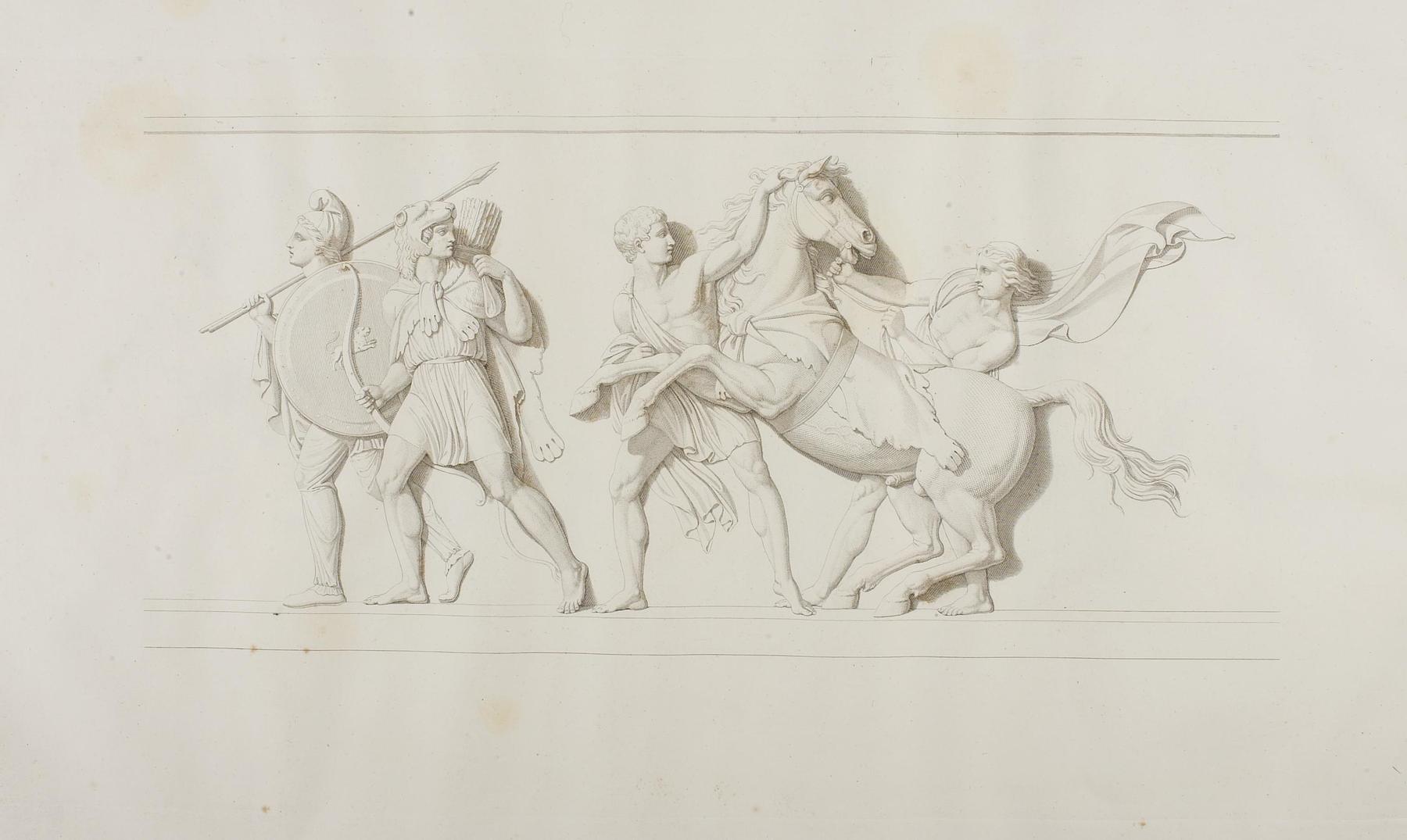 Alexander den Stores våbendragere efterfulgt af Bucephalus, E33,4