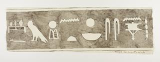 D1169 Hieroglyfindskrift, andet brudstykke fra bagsidens venstre side