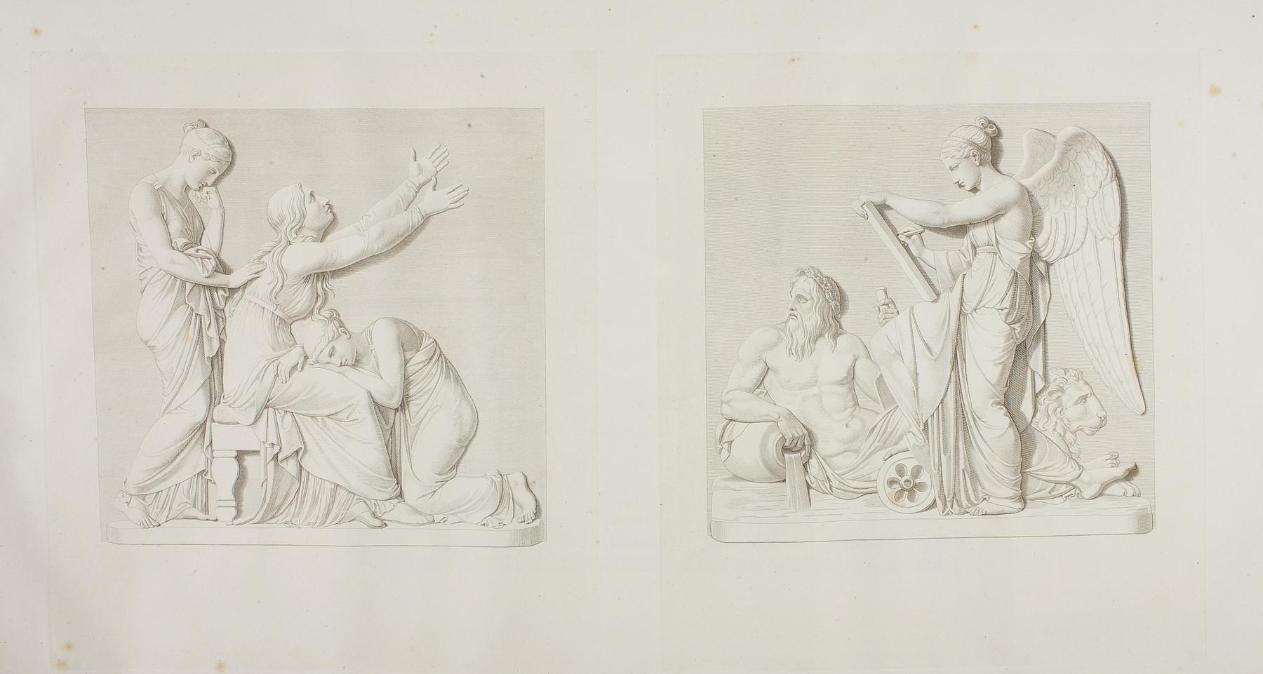 Johann Bethmann-Hollwegs sørgende mor og søstre. Nemesis og flodguden Arno, E33,22