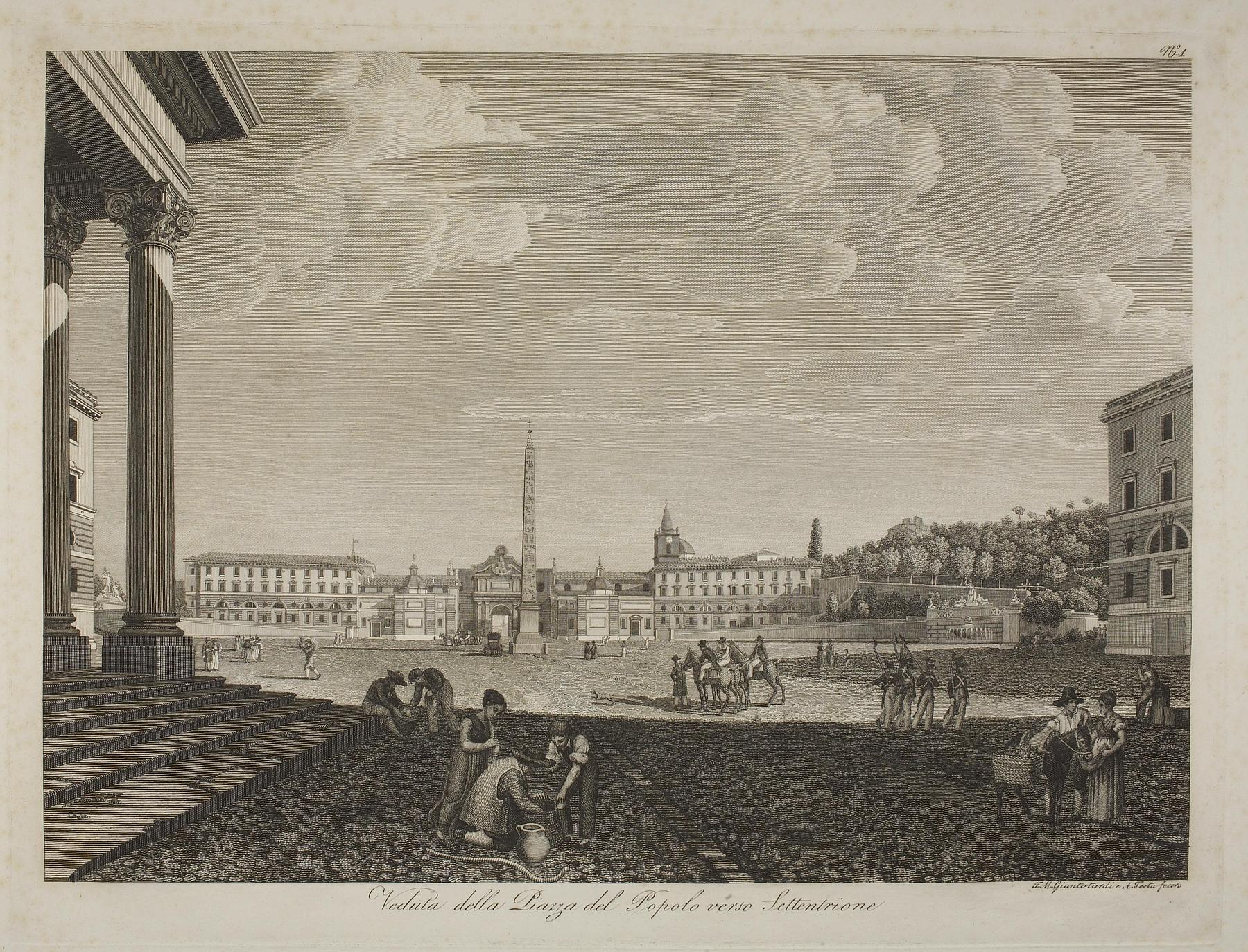 View of Piazza del Polpolo in Rome, E574