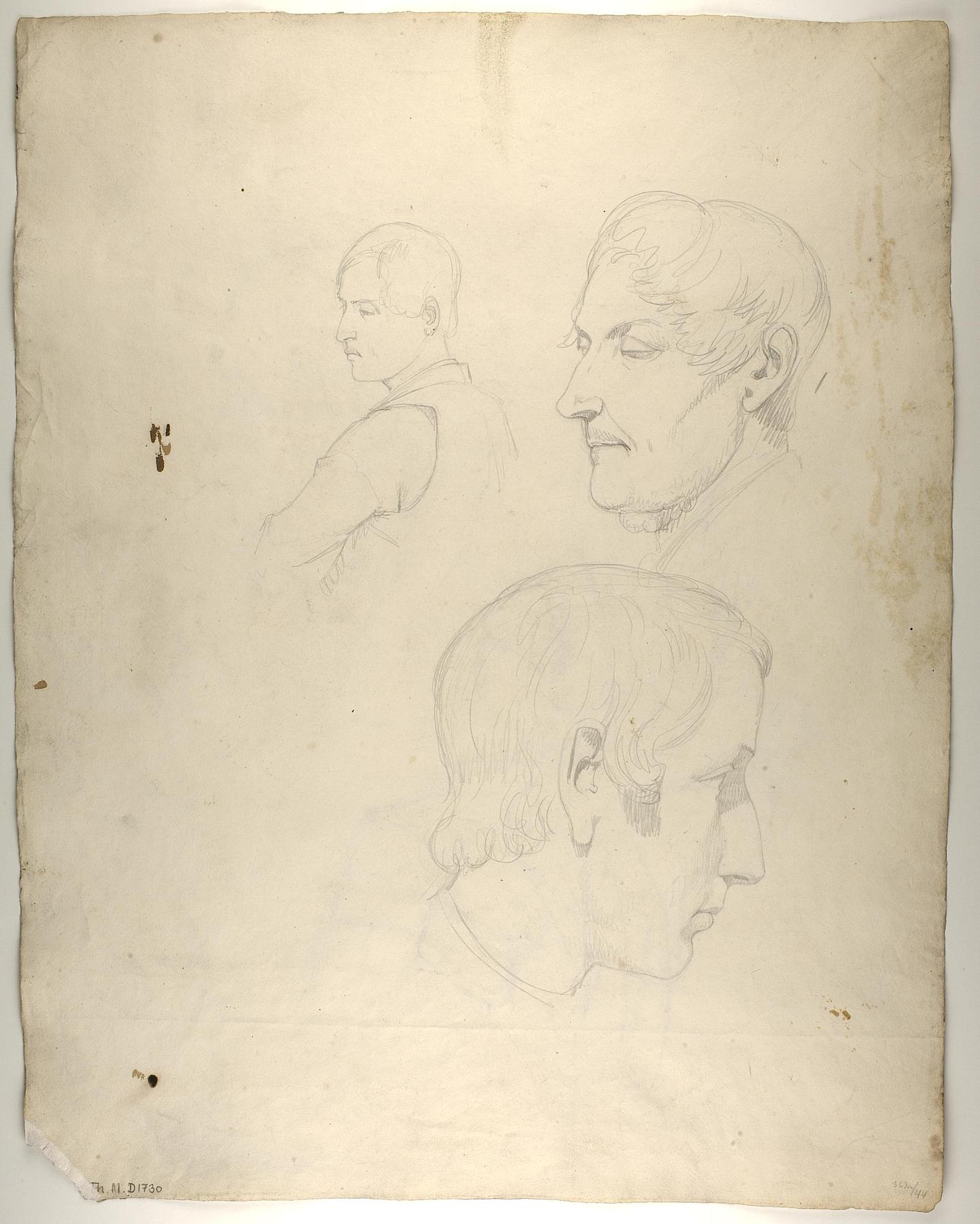 Heads of three Men, D1730