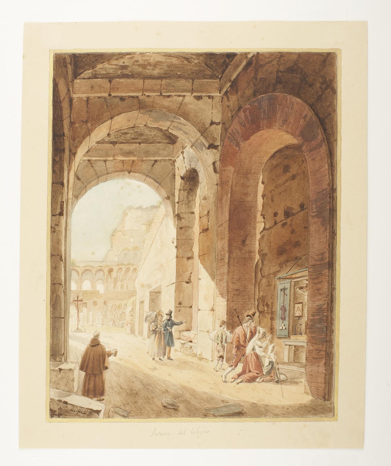 Det indre af Colosseum i Rom, D496