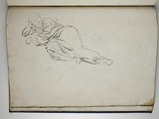 D1588,37 Young reclining Man in Drapings