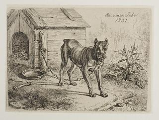 E749 Ved det nye år 1831. Hund