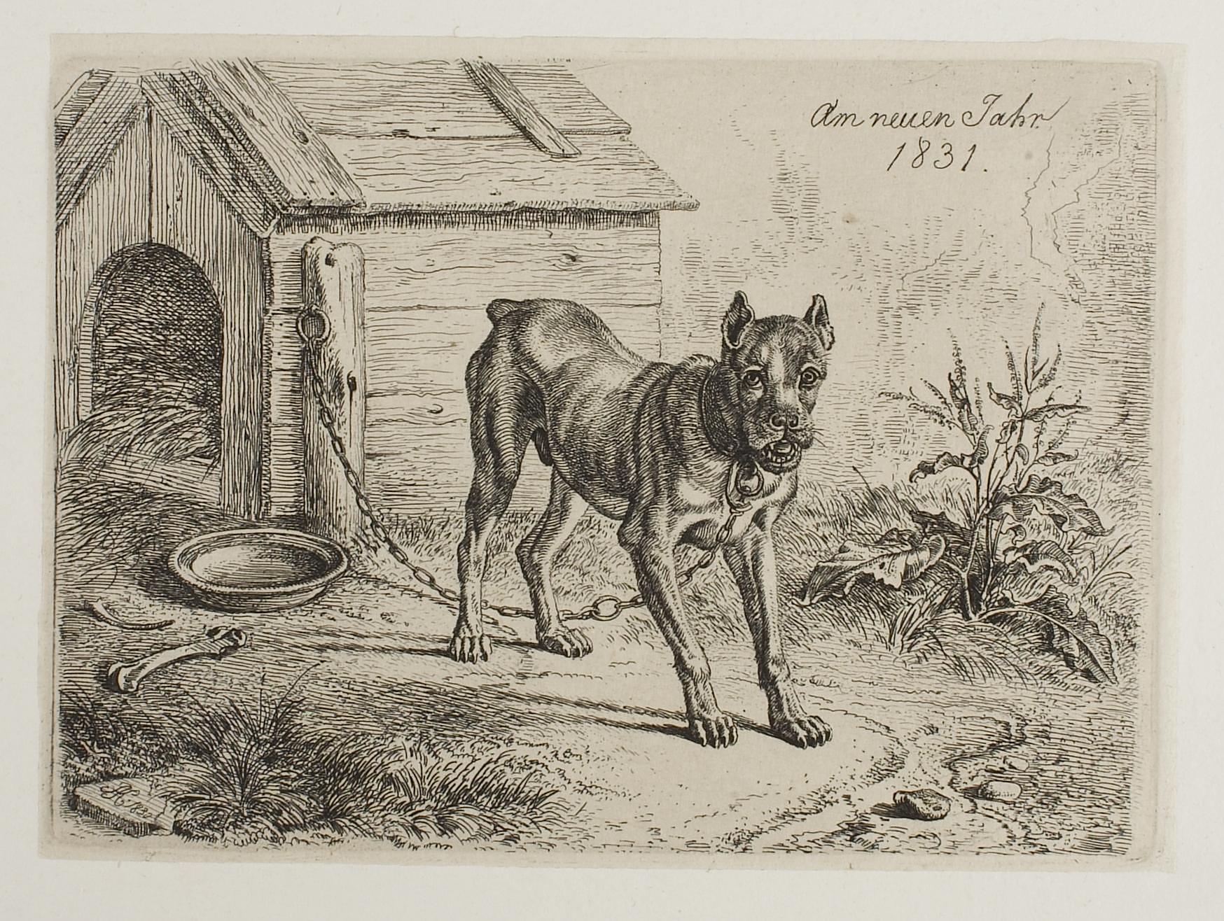 Ved det nye år 1831. Hund, E749