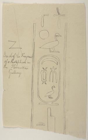 D1189 Hieroglyfindskrift, brudstykke