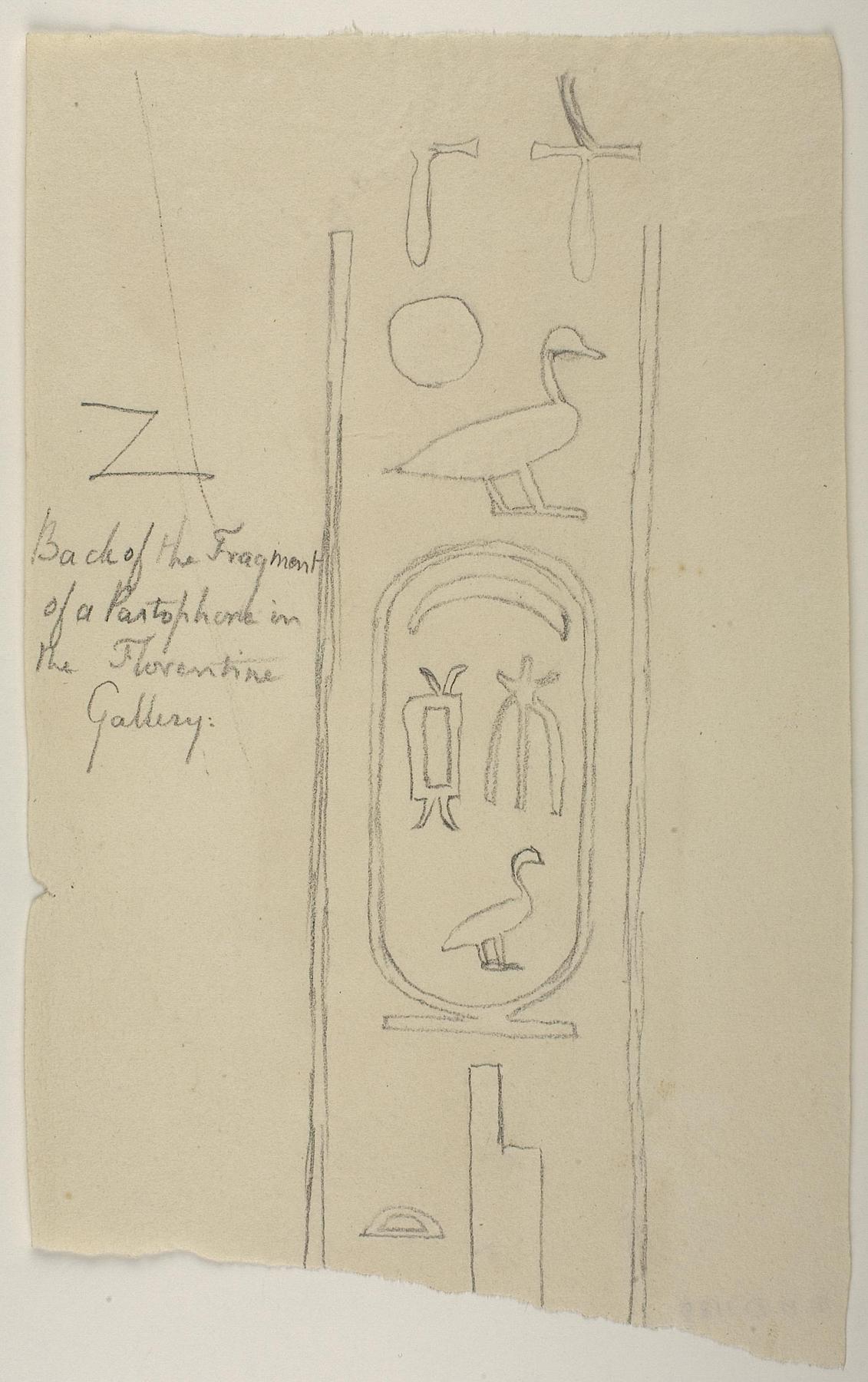 Hieroglyfindskrift, brudstykke, D1189