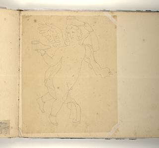 D1827,63 Flying Cupid holding Shoes up